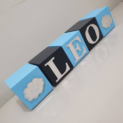 5 Dados Cubos De Mdf (8cmx8cm) Com Nome Do Bebê Newborn