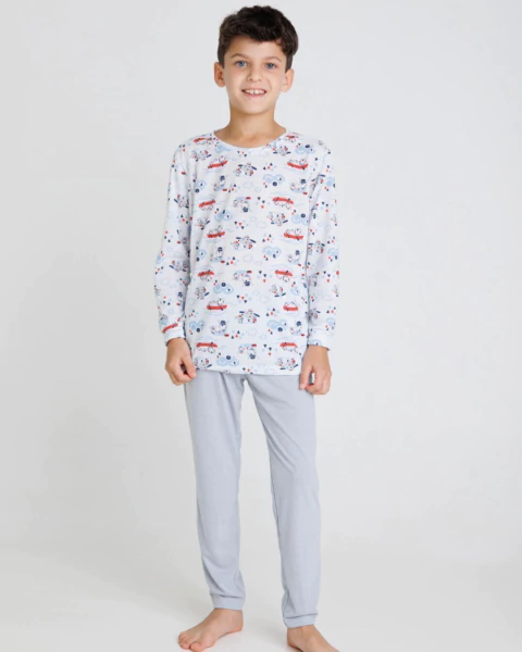 Pijama longo menino Mundo Chiclete - comprar online