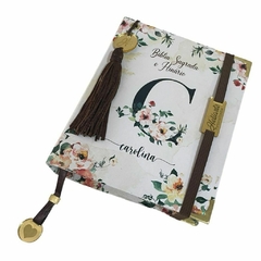 Biblia Sagrada Personalizada - CATÓLICA PASTORAL- G- Lateral Paginas Douradas -