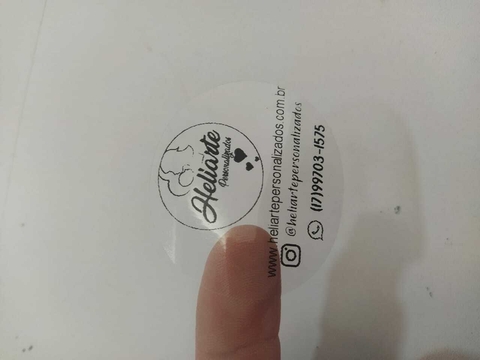 Etiquetas Transparentes - diamentro 5 cm (100 unidades)