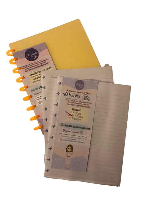 Bloco de folhas, Refil, Miolo de Caderno Disco M - 9 furos