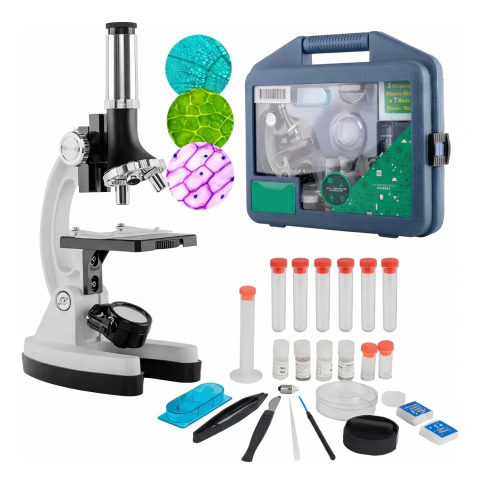 Microscopio Infantil Kit Completo Laminas Accesorios 900x