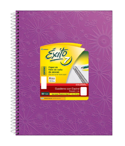 Exito Cuaderno N7 Tapa Dura 60 Hojas Rayadas Lila 102578