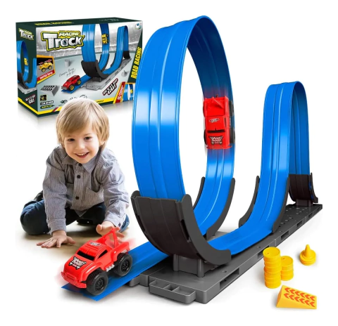 PISTA DE AUTOS MAGNÉTICA FLEXIBLE CON LOOP