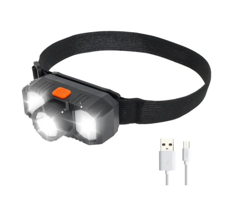 Linterna Minero Led Cabeza Vincha 4 Funciones Bateria Recargable