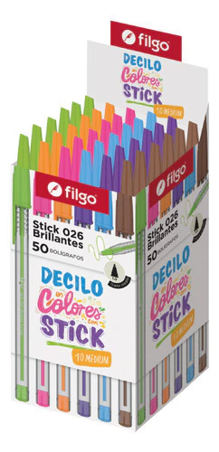 Bolígrafo Stick Trazo Medio Colores 1.0mm X1 Unidades Filgo