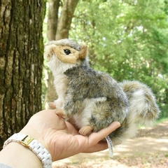 Ardilla realista de 8 Pulgadas Peluche de ardilla sentada, gris - Danielle's Store