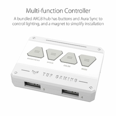 Ventiladores ASUS TUF Gaming TF120 ARGB White Edition + Control Hub - tienda online