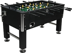 Mesa de fútbol – Juego recreativo de 55 pulgadas – Varillas de acero cromado – 2 soportes duraderos para bebidas