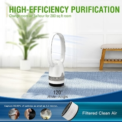 Mitcent Ventilador purificador de aire de 26 pulgadas, con filtro HEPA H12 en internet