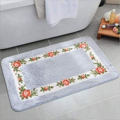 Ukeler - Alfombra De Baño Antideslizante, Diseño Floral - Danielle's Store