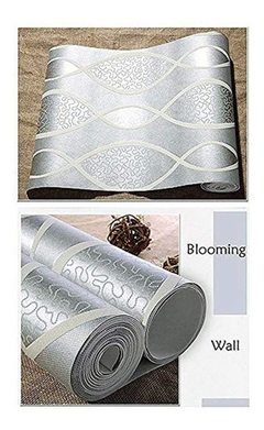Rollo De Papel Pintado Para Pared, Diseño De Hojas No Tejida - tienda online