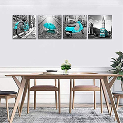 Paisaje De Acuarela Pintura De 3 Piezas De Lienzo Pared - tienda online