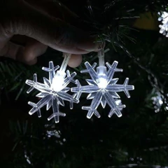 Cadena De Luces Led Con Forma De Copo De Nieve - tienda online