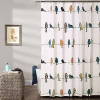 Cortina De Ducha, Diseño De Pájaros Y Flor 72''