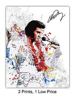 Cartel De Decoración De Pared De Guitarra Y Elvis Presley en internet