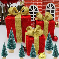 24 Miniárboles De Navidad Artificiales De Sisal en internet