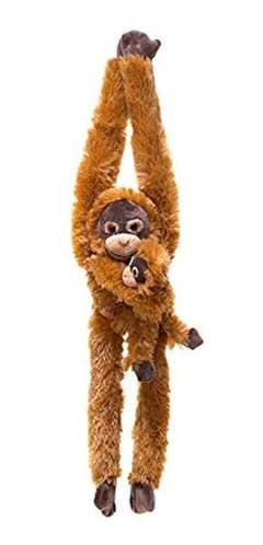 Peluche De Mono De Orangután Colgante De 32 PuLG Con Bebé