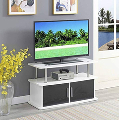 Mueble Para Tv De Madera Blanco 2 Puertas/2 Niveles - Danielle's Store