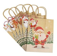 Ourwarm 24 Bolsas De Regalo De Navidad De Papel Kraft - comprar online