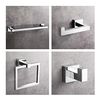 4 piezas Baño Hardware Accesorio Toallero De Barra Acero