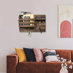 Estantería Flotante Multiusos De Madera Color Marrón. - tienda online