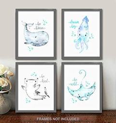 Confetti Fox Sea Nursery Pictures Wall Art Decor en internet