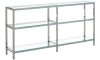 Estanteria De Vidrio Y Metal Color Plateado 3 Niveles.