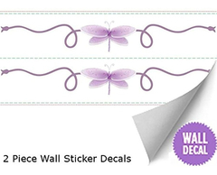 Vinilo Decorativo Para Pared Con Libélulas-bugs-n-blooms - comprar online