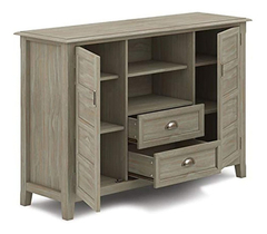 Mueble Para Tv Con Estantes De Madera Color Gris. - Danielle's Store