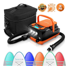 Inflador Y Desinflador De Aire Sup Portátil Serenelife Slpum