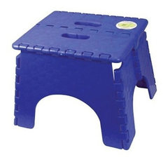 Taburete Plástico Con Escalón - Color Azul Zafiro