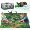 Temi Dinosaur Toy Figure W/ Activity Play Mat & Trees, Ed...