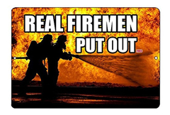 Letrero De Metal Con Diseño De Bomberos De Río