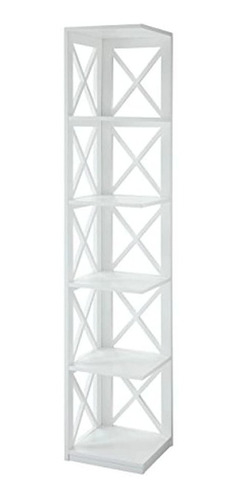 Biblioteca De Madera Color Blanco, 3 Estantes