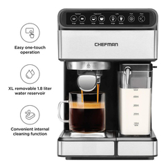 Máquina De Espresso Chefman 6 En 1, Potente Bomba De 15 Bar, en internet