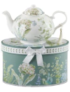 Tetera De Porcelana Delton 9.5 X 5.6 Pulgadas En Caja De Reg