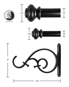 Juego Doble Barra De Cortina Y Urna, 1 Pulgada Para Ventana - tienda online