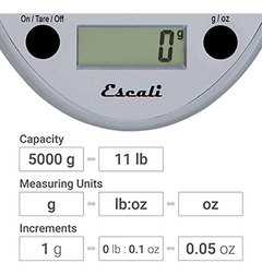 Imagen de Escali Balanza De Cocina Digital Primo (capacidad De 11 Libr