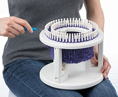 Telar Doble Authentic Knitting Board, Giratorio Y Blanco - tienda online