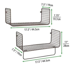 Imagen de Estantería Flotante De Metal Color Marrón/2 Unidades.