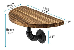 Estantería Flotante De Metal Y Madera Marrón/2 Unidades en internet