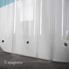 Cortinas De Baño Cortina De Ducha Transparente De 71.7x78'' en internet