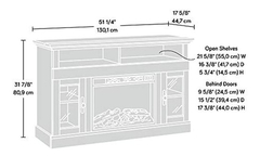 Mueble Para Tv Con Chimenea Eléctrica,madera Color Marrón. - Danielle's Store