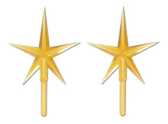 Darice - Estrella De Cerámica (2 Piezas), Color Dorado