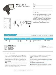 Lithonia Lighting Ofl1 Led P1 50k Mvolt Thk Ddbxd M4 5000k en internet