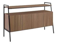 Mueble Para Tv Con Estantes De Madera Color Marrón De 52 In. - tienda online