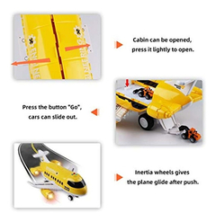 Juguetes Para Automóvil Con Avión De Carga Color Amarillo en internet