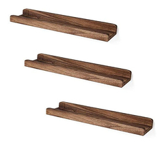 Estantería Flotante De Madera Color Marrón, 3 Niveles - tienda online