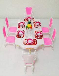 Juego De Muebles Grandes De Comedor De Barbie - comprar online